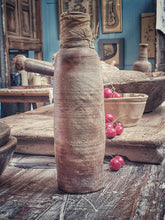 Load image into Gallery viewer, Rustic Antique French Cider Bottle – 19th Century Terracotta Bouteille Longue