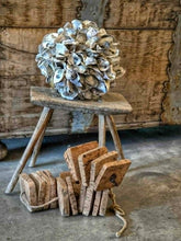 Load image into Gallery viewer, Large Oyster Shell Sphere - French Coastal Rustic Decorative Orb