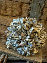 Load image into Gallery viewer, Large Oyster Shell Sphere - French Coastal Rustic Decorative Orb