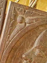 Load image into Gallery viewer, Pair of Antique Carved Oak Portrait Plaques (c. 1880–1900) | German Renaissance Revival