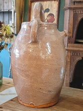 Load image into Gallery viewer, Antique 19th Century French Cruche with Rare Pink Glaze – Rustic South West France Pottery – Early Farmhouse Water Jar