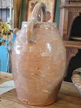 Load image into Gallery viewer, Antique 19th Century French Cruche with Rare Pink Glaze – Rustic South West France Pottery – Early Farmhouse Water Jar