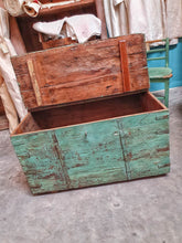 Load image into Gallery viewer, Antique Rustic painted Farmhouse Trunk