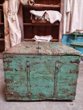 Load image into Gallery viewer, Antique Rustic painted Farmhouse Trunk