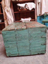 Load image into Gallery viewer, Antique Rustic painted Farmhouse Trunk