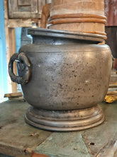 Load image into Gallery viewer, Rustic Antique French 19th Century Pewter Tureen With A Delightful Dolphin Finial.