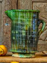 Load image into Gallery viewer, Authentic Tamegroute Green Glazed Pottery Jug