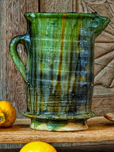 Load image into Gallery viewer, Authentic Tamegroute Green Glazed Pottery Jug