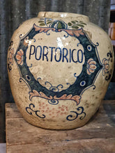 Load image into Gallery viewer, 19th-Century Deruta Italian Faience “Portorico” Tobacco Jar 1890 - Hand-Painted Maiolica