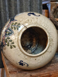 19th-Century Deruta Italian Faience “Portorico” Tobacco Jar 1890 - Hand-Painted Maiolica
