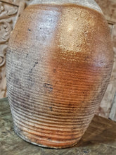 Load image into Gallery viewer, 19th Century French Walnut Oil Jar – Rustic Buff Terracotta Pot with Wood Fired Patina