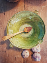 Load image into Gallery viewer, Antique French Green Glazed Confit Bowl