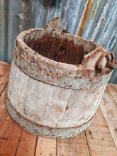 Load image into Gallery viewer, French Wooden Milk Bucket Primitive Rustic Farmhouse