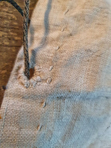 Antique French Linen Sack -  French Military WWI Kit Bag