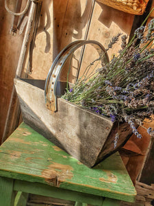 French Vintage Farm Trug Or Panier rustic  farmhouse french country kitchen Lavender bunches country cottage dusty gems interiors nantwich french rustic