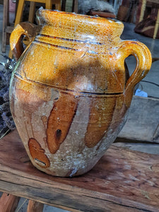antique French Rustic Confit Pot Storage Jar Farmhouse French country Pottery rustic primitive country kitchen french cooking dusty gems antique interiors nantwich