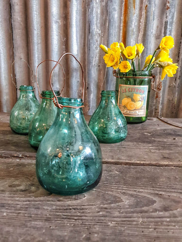 Antique Spanish Green Glass Wasp Trap